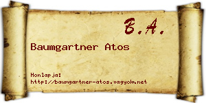 Baumgartner Atos névjegykártya